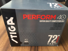 Míčky STIGA Perform 40+ *** (72 ks) bílá